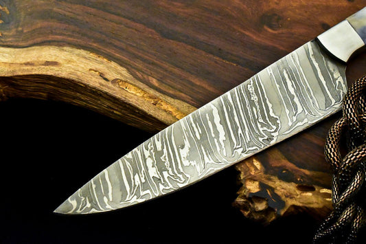 Gorgeous Handmade Damascus Steel Chef Hunting Knife | Hardwood Handle