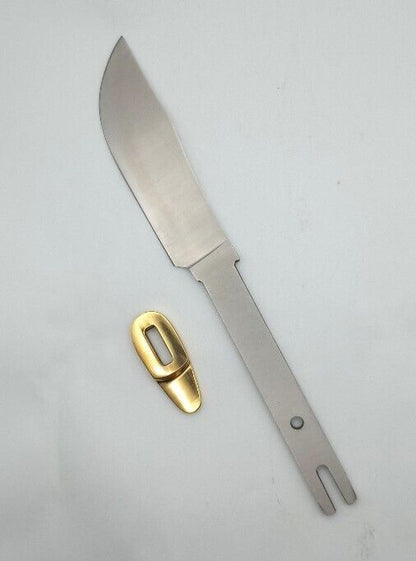 7.5" Hidden Tang Skinner Knife – 9CR14 Stainless Steel Blade for Custom Handles