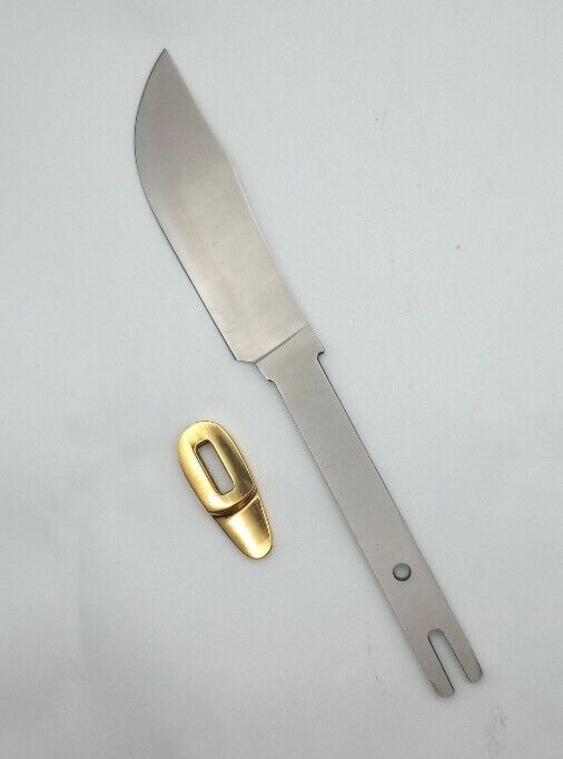 7.5" Hidden Tang Skinner Knife – 9CR14 Stainless Steel Blade for Custom Handles