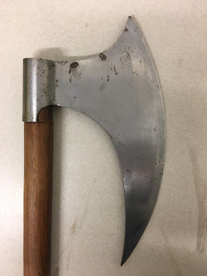 27" Replica Viking Battle Axe | Costume Prop with Wooden Handle & Metal Head
