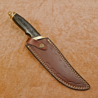 Handmade D2 Steel Fixed Blade Bowie Hunting & Camping Knife | Full Tang 12"