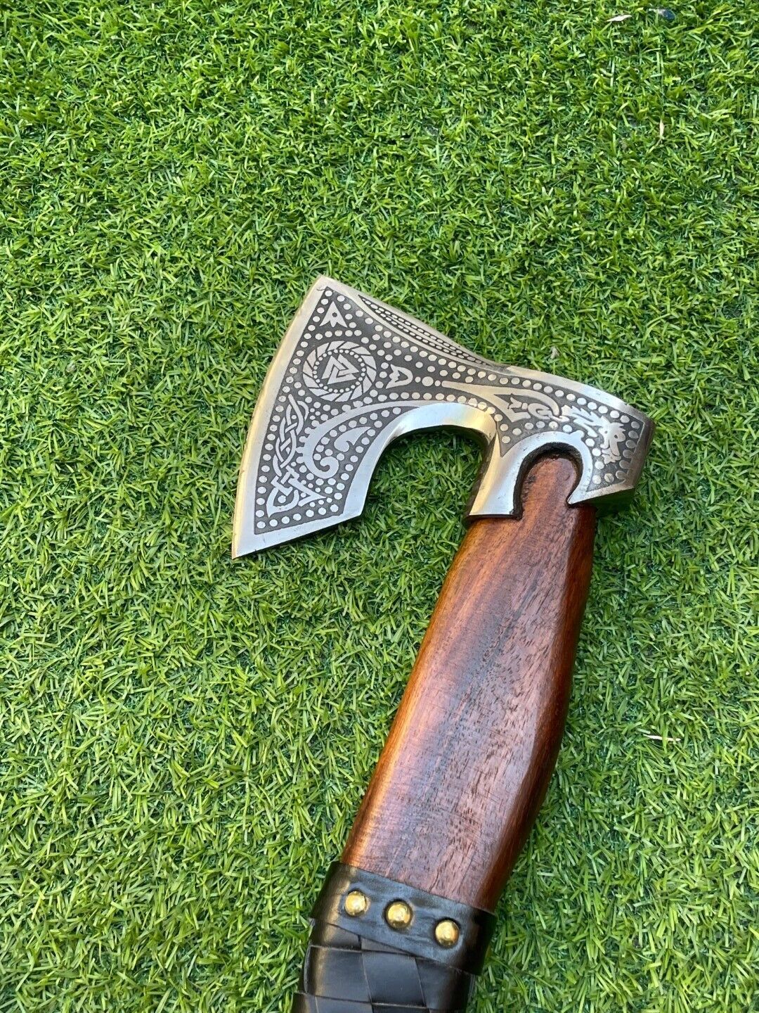 Custom Handmade Viking Axe Premium Carbon Steel War Axe Viking Combat Axe with Sheath