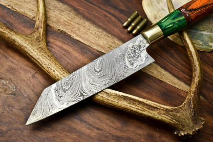 Premium Handcrafted Damascus Steel Chef Knife | Hard Wood Handle