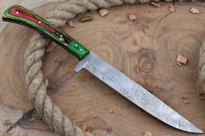 Custom Handmade Forged Damascus Steel Kitchen Chef Knife with Multi Dollar Sheet Handle