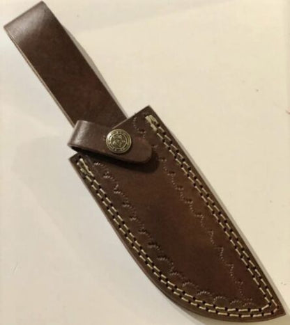 Heritage Forge Handmade Damascus Steel Bowie Knife with Stag Handle for Hunting and EDC – 10 Inch