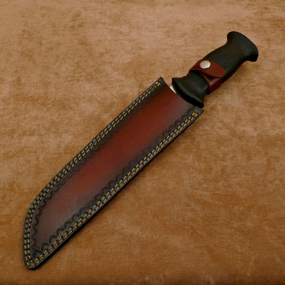 Huge Handmade D2 Steel  Bowie Hunting & Camping Knife – 13 Inch Full Tang Outdoor Blade