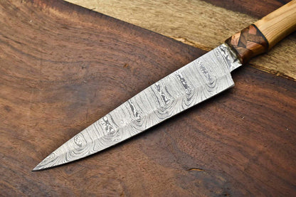 Handmade Damascus Steel Full Tang Chef Knife – Custom Forged Blade