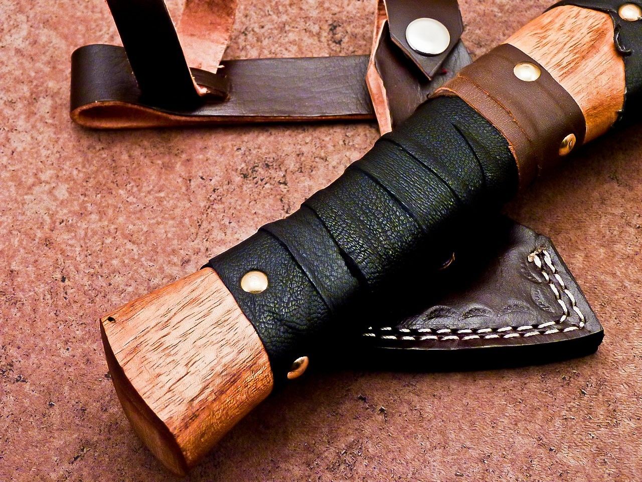 Handmade Carbon Steel Viking Axe – Bearded Camping Hatchet Tomahawk 12"