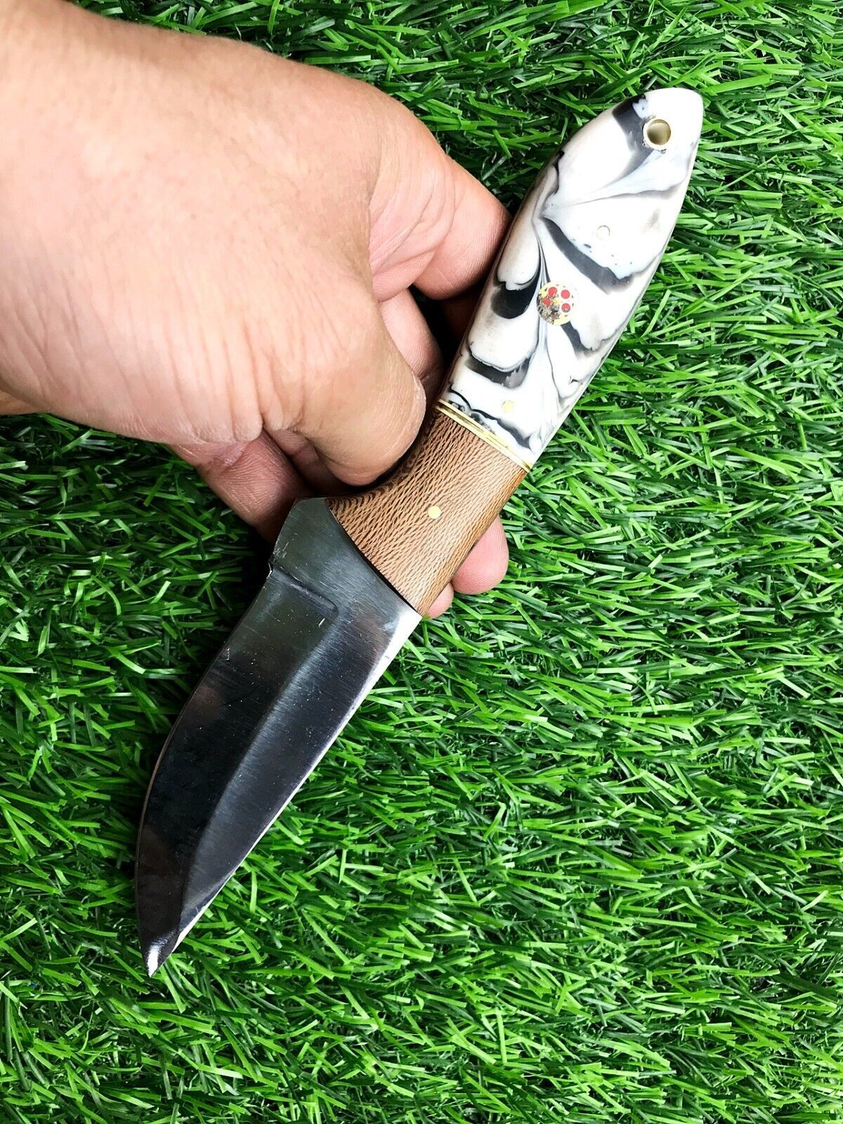 8" Handmade Stainless Steel Skinner – Hunting & Survival Blade with Premium Leather Sheath