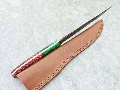 Custom Handmade 12" Damascus Fillet Knife Custom Fillet Knife With Resin Handle