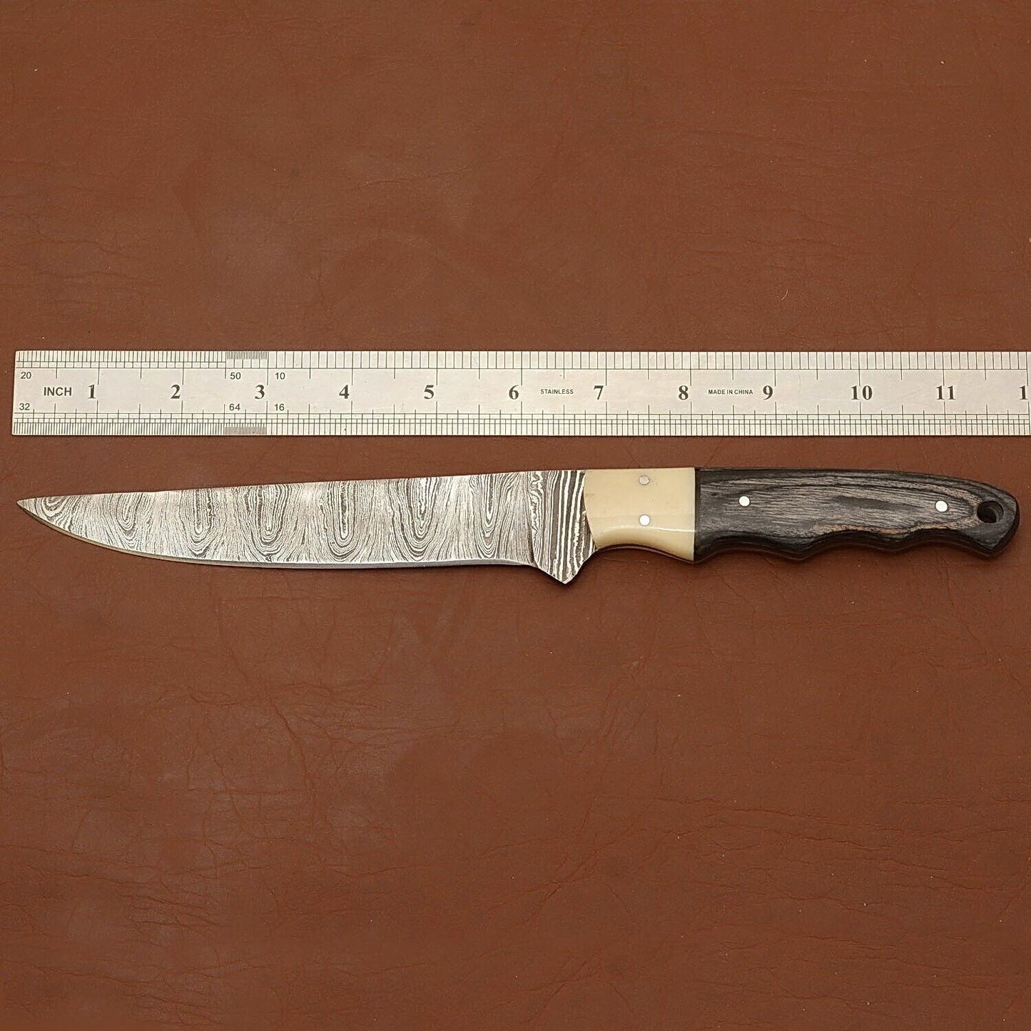 Handmade Damascus Steel Filet Knife Kitchen Knife With Wood Handle