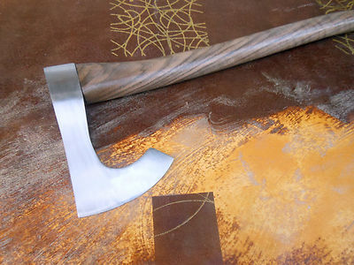 Hand Forged Viking Short Bearded Battle Axe with 20-Inch Handle – 5160 Steel