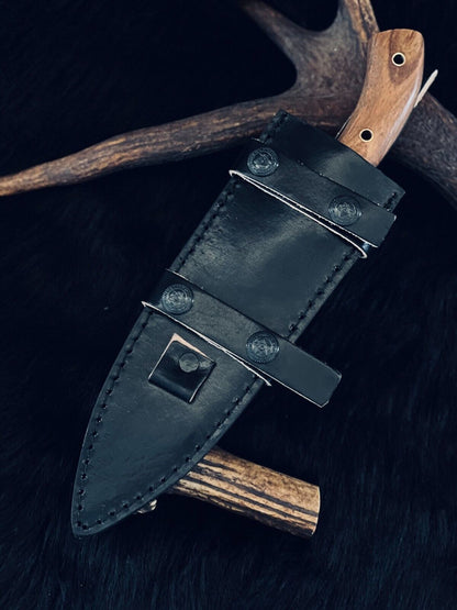 9" Handmade D2 Steel Bowie Knife – Camel Bone & Wood Handle