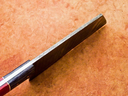 11" Professional Handmade Damascus Steel Chopper Cleaver Knife with Hard Wood Handle