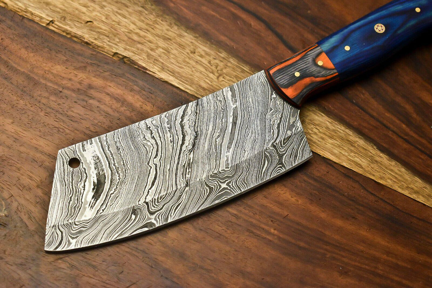 Custom Hand Made Damascus Blade Chef Chopper Knife – 100% Handmade