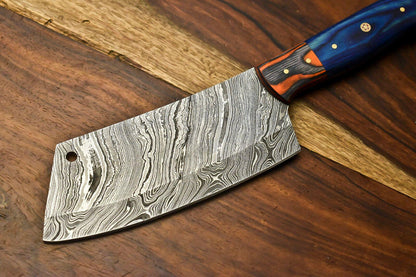 Custom Hand Made Damascus Blade Chef Chopper Knife – 100% Handmade