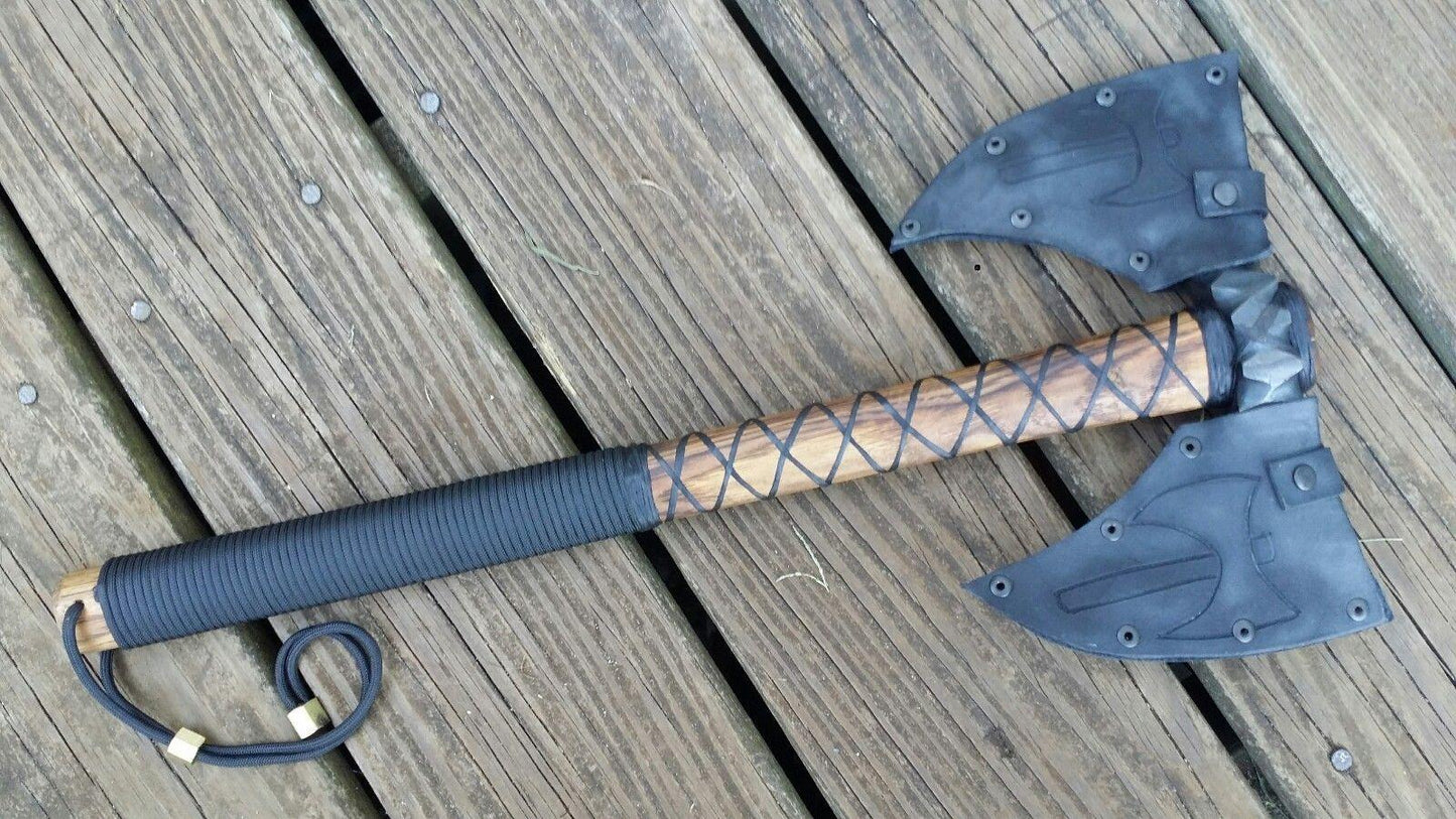 Hand-Forged Double Bit Viking Tomahawk | Custom Battle Axe