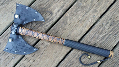 Hand-Forged Double Bit Viking Tomahawk | Custom Battle Axe