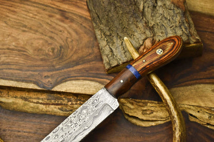 12" Handmade Damascus Steel Chef Knife | Full Tang Kitchen Knive