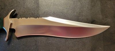 Rare Custom Handmade D2 Tool Steel 12-Inch Bowie Hunting Knife with Resin Handle – Fixed Blade