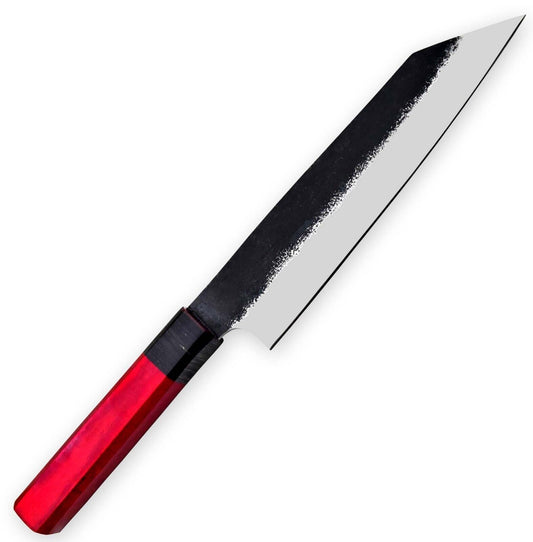 Custom Handmade Hammered 12C27 Steel Chef Knife with Wooden Handle – 14" Professional Kitchen Knife