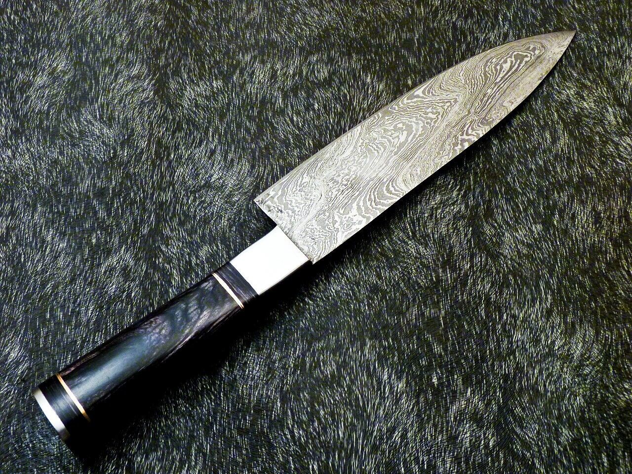 13" Custom Hand Forged Damascus Steel Chef Knife – Handmade Kitchen Knife with Hardwood Handle