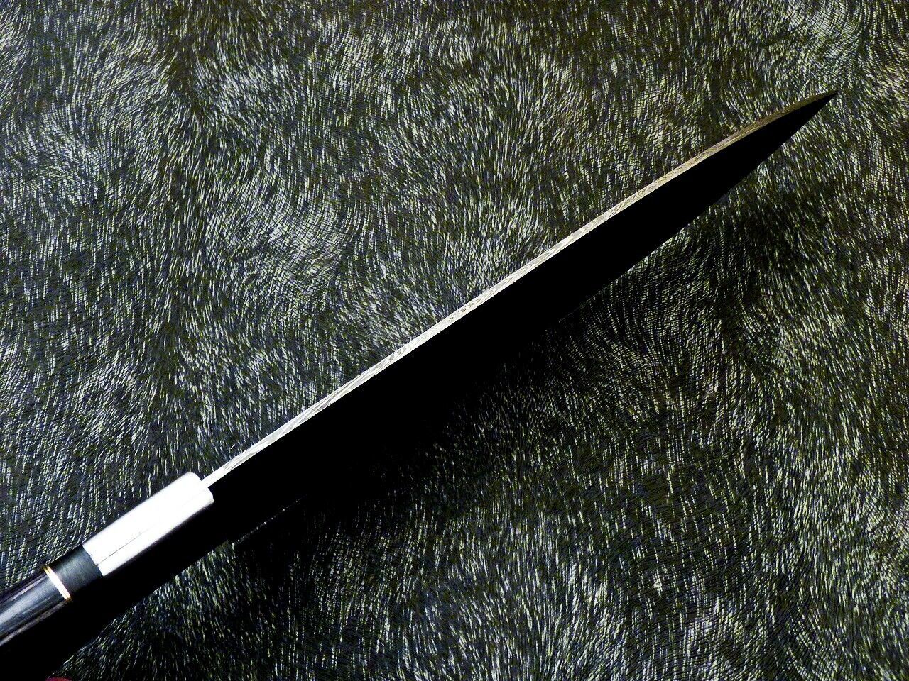 13" Custom Hand Forged Damascus Steel Chef Knife – Handmade Kitchen Knife with Hardwood Handle