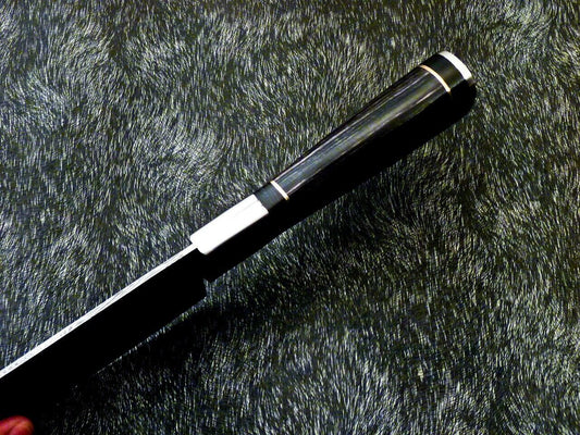13" Custom Hand Forged Damascus Steel Chef Knife – Handmade Kitchen Knife with Hardwood Handle