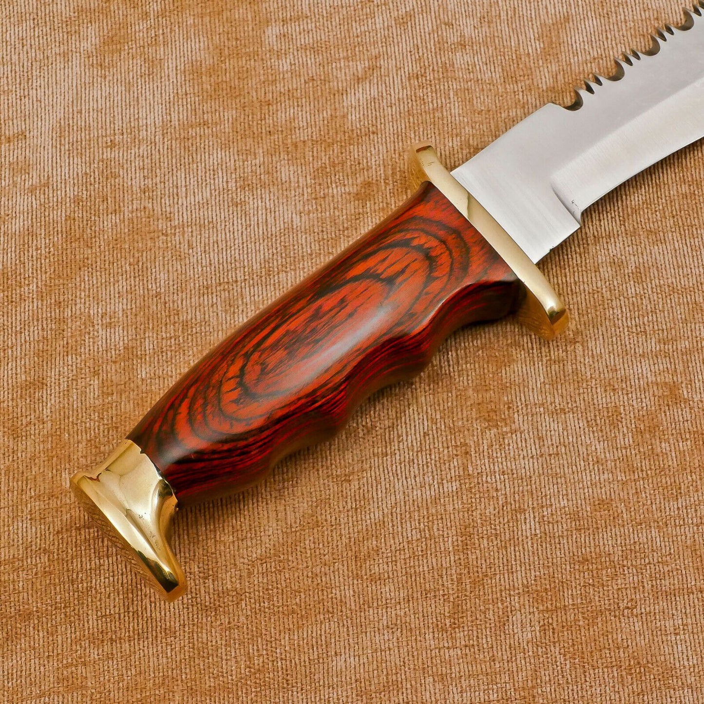 Handmade 12" D2 Steel Fixed Blade Bowie Hunting & Camping Knife – Full Tang