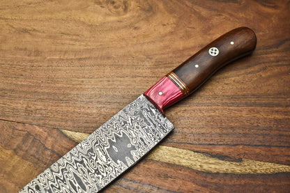 Rare Custom Handmade Damascus Steel Full Tang Chef Knife – Kitchen Cutlery