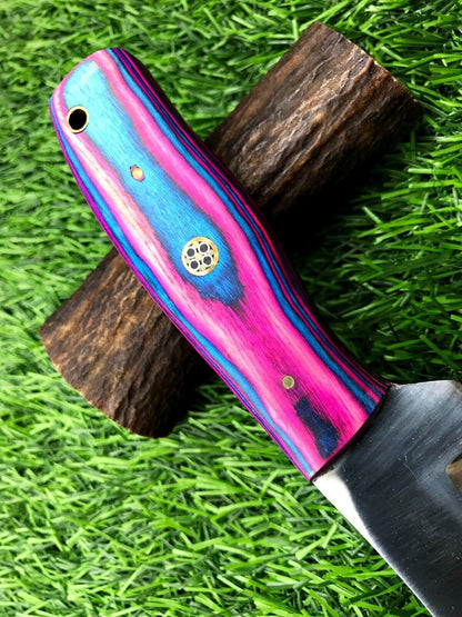 9" Full Tang Stainless Steel Hunting & Survival Knife with Leather Sheath