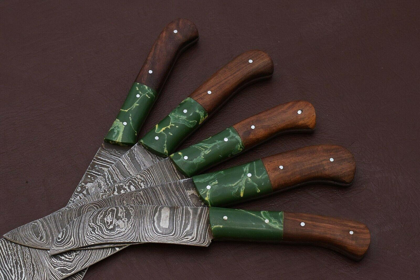 Handmade Damascus Chef Knife Set – Pakka Wood Handle – 256 Layers Steel