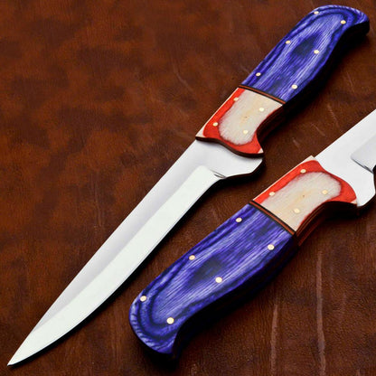 Rare Custom D2 Fillet Knife Pakka Wood Handle Best Fillet Knife Fish Fillet Knife W/Sheath
