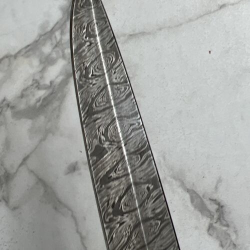 Heritage Forge Custom Handmade Damascus Steel Bowie Knife with Stag Handle