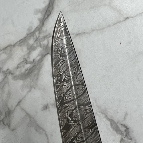 Heritage Forge Custom Handmade Damascus Steel Bowie Knife with Stag Handle