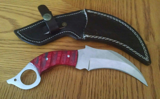 Custom Best Karambit Handmade D2 Karambit Knife 9" Resin Handle Karambit with Sheath