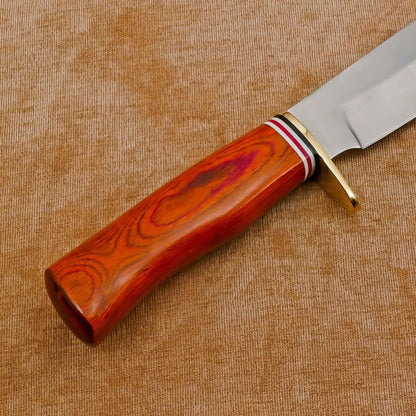 Huge Handmade D2 Clip Point Fixed Blade Bowie Hunting Knife – Full Tang Outdoor Tool
