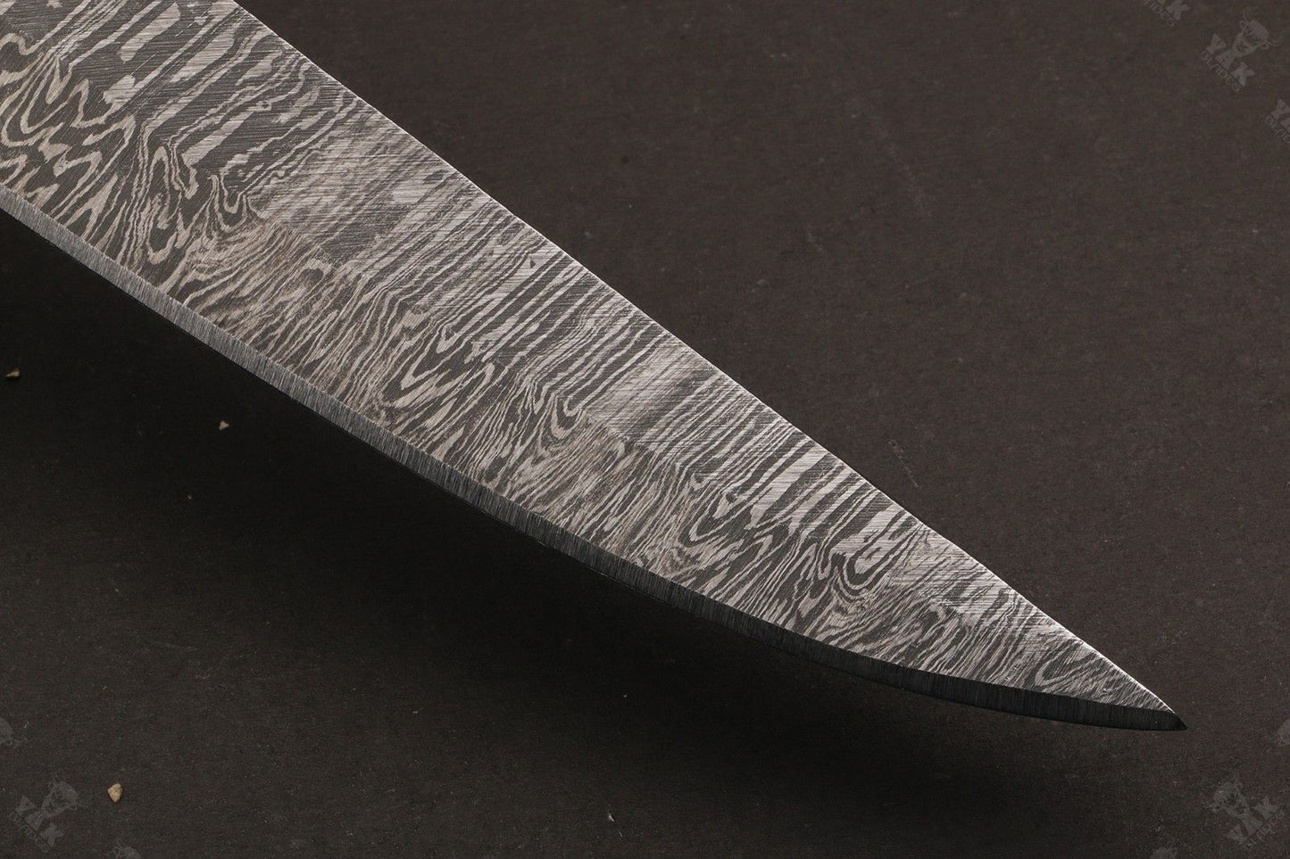 13.5" Custom Handmade Damascus Fillet Knife Fire Damascus Steel Fillet Knife with Leather Sheath