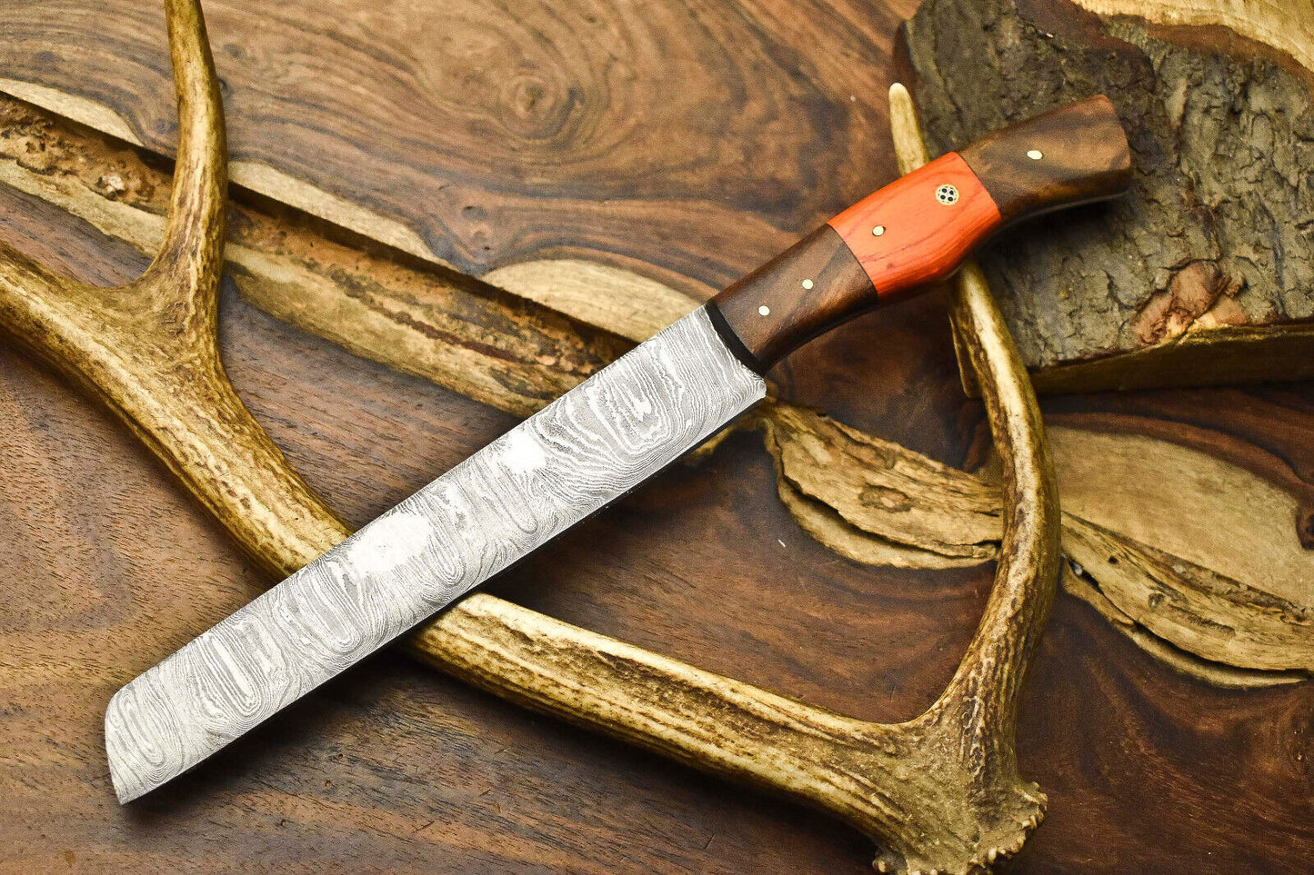 12.0" Handmade Damascus Steel Blade Kitchen Chef Full Tang Knive