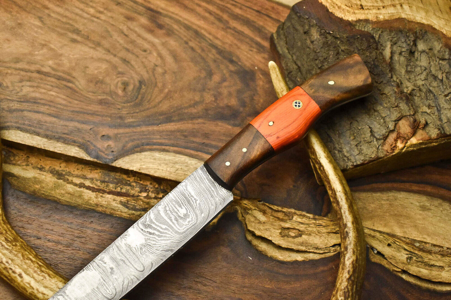 12.0" Handmade Damascus Steel Blade Kitchen Chef Full Tang Knive