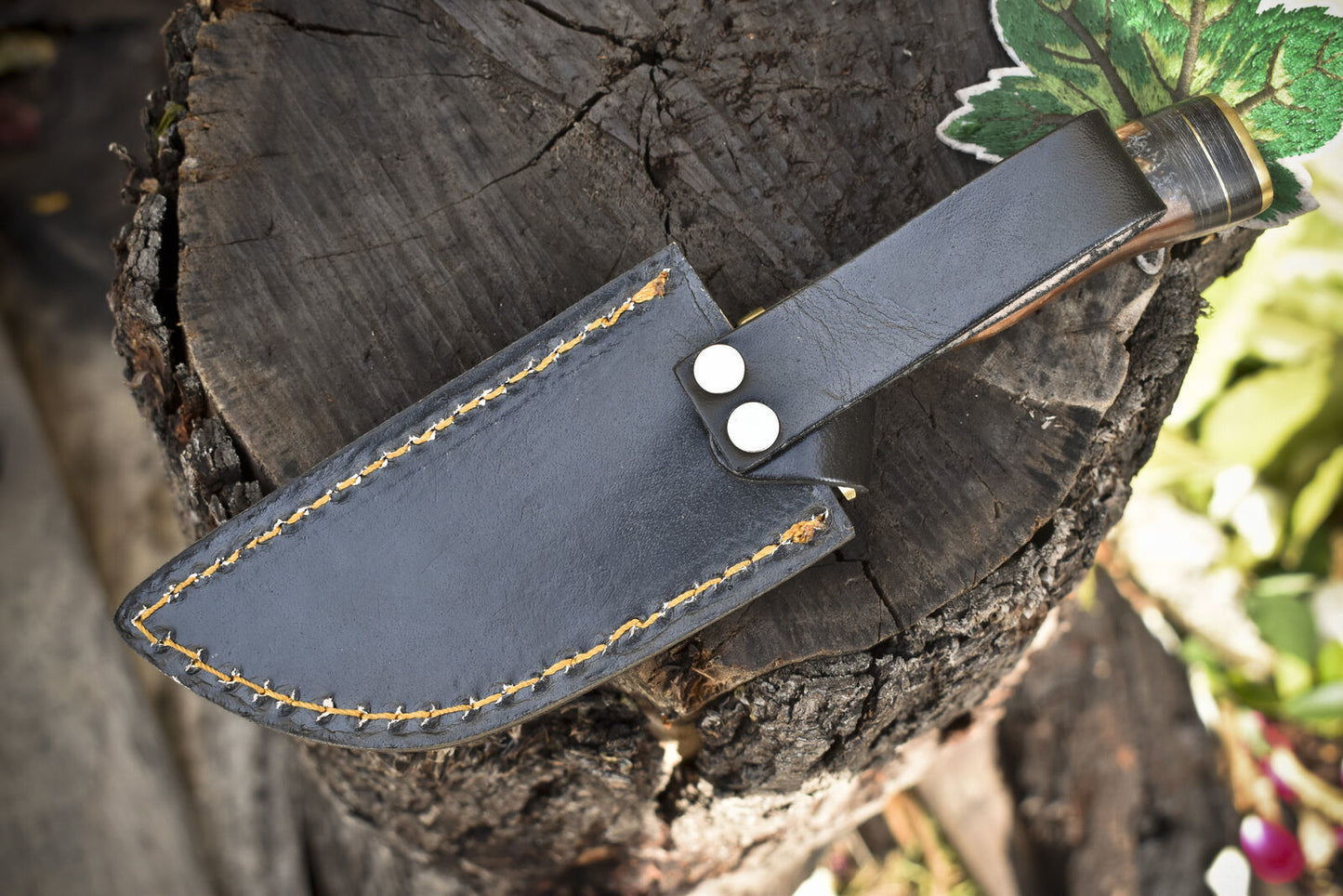 Twist Damascus Gut Hook Skinner Knife with Micarta Handle for EDC and Hunting