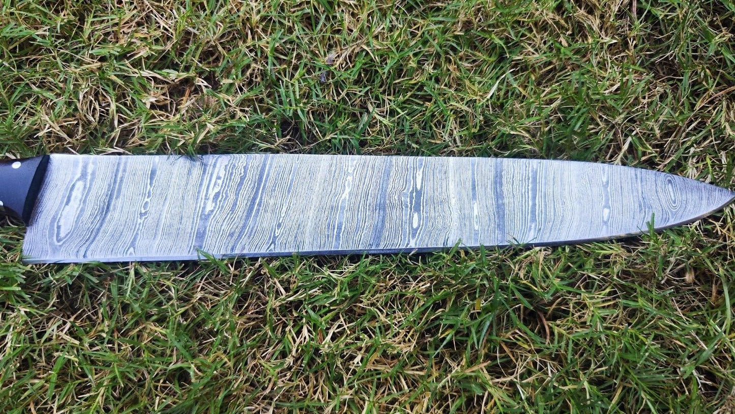 Custom Handmade Damascus Steel Kitchen Knife | Full Tang Chef & Fillet Knife Gift