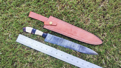 Custom Handmade Damascus Steel Kitchen Knife | Full Tang Chef & Fillet Knife Gift