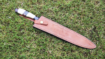Custom Handmade Damascus Steel Kitchen Knife | Full Tang Chef & Fillet Knife Gift