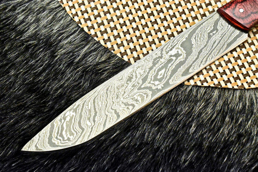 Custom Handmade Damascus Steel Chef Knife – Full Tang Blade with Camel Bone Handle