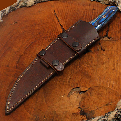 Custom Handmade Damascus Steel Fillet Knife & Damascus Fillet Knife W/Sheath