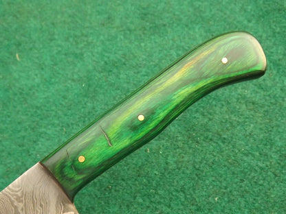 Handmade Forged Damascus Steel Kitchen Chef Knife – Wood Handle with Sheath