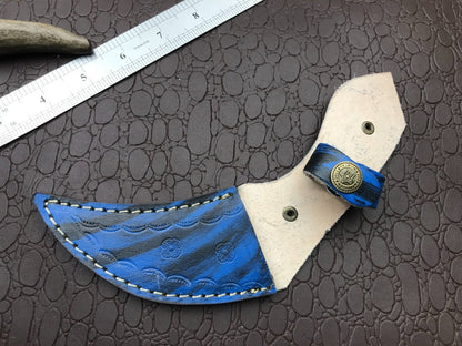 Handmade Damascus Karambit Best Karambit Damascus Steel Hunting Knife With Resin Handle