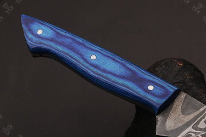 14" Damascus Fillet Knife Fire Damascus Steel Fillet Knife With Pakka Wood Handle