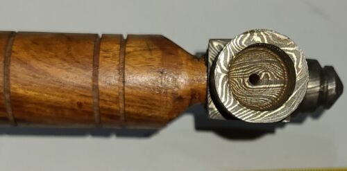 Custom Handmade Damascus Steel Peace Pipe Tomahawk Hatchet Axe with Wood Handle and Leather Sheath